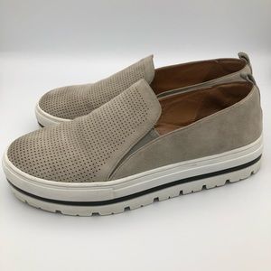 HALOGEN Suede Platform Slip-on Sneakers US7.5